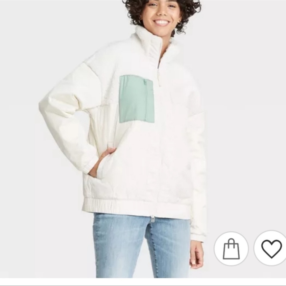 50. Universal Thread Shepra Cream Zip Up Jacket